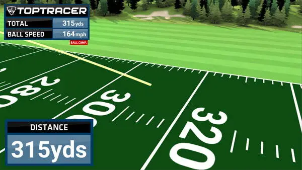 Toptracer Longest Drive screen
