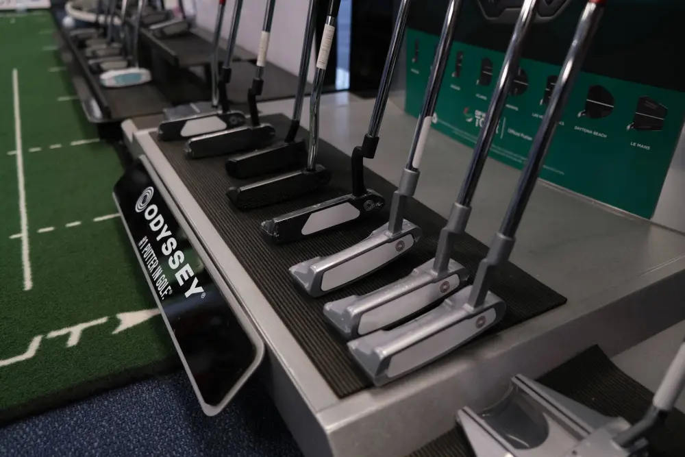 Inside the golf shop